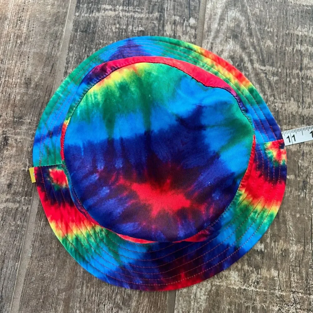 Kids Tie-Dye Rainbow Bucket Hat 100% Cotton